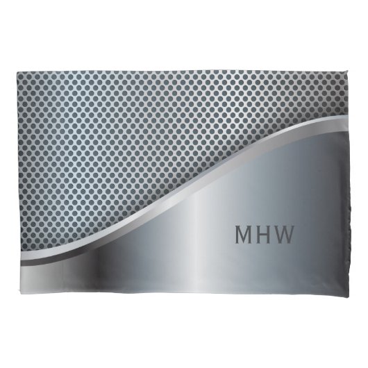 金属フェイク製カスタムモノグラム枕ケース 枕カバー (正面)