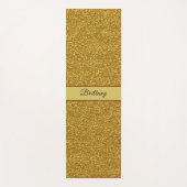 金属フェイク金ゴールドグリッターアート抽象芸術追加名 ヨガマット (正面)