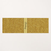 金属フェイク金ゴールドグリッターアート抽象芸術追加名 ヨガマット (正面(横))