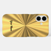 金属フェイク金ゴールド Case-Mate iPhoneケース (裏面 (横))