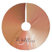 金属フェイク銅勾配ファミリーモノグラム ブラッシュドポリエステルツリースカート (正面)