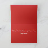 金属フクロウのクリスマスプレゼントの挨拶状 シーズンカード (内部)