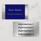 金属フレームのボーダー名刺 名刺 (正面/裏面)