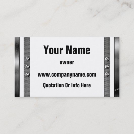 金属フレームのボーダー名刺 名刺 (正面)