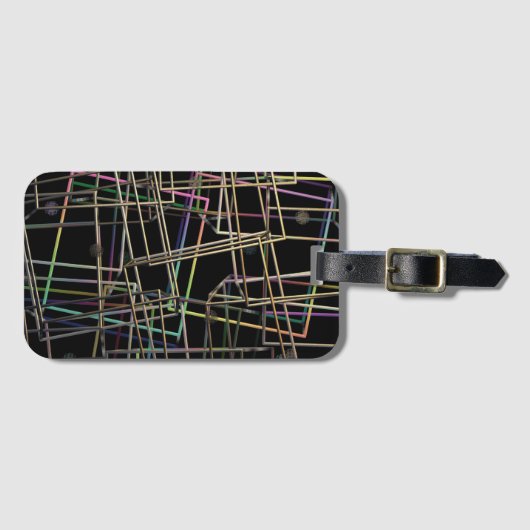 金属フレームのラゲッジタグの分割 ラゲッジタグ (正面横)