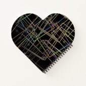 金属フレームの破断ハートスパイラルノートブック ノートブック (裏面)