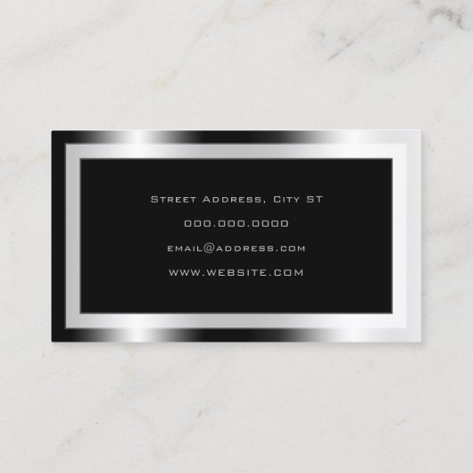 金属フレーム豪華 名刺 (裏面)