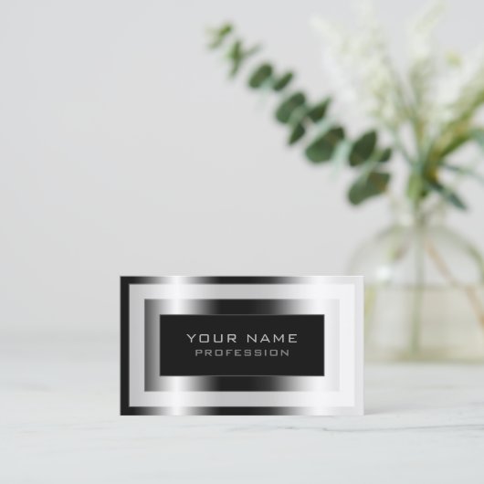 金属フレーム豪華  名刺 (スタンド正面)