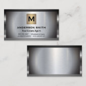 金属フレーム | メタル背景 | モノグラム 名刺 (正面/裏面)