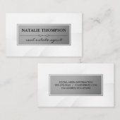 金属フレーム |白い背景 名刺 (正面/裏面)