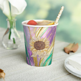金属フローラ背景日差し紙カップ 紙コップ
