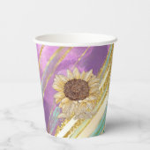 金属フローラ背景日差し紙カップ 紙コップ (裏面)