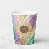 金属フローラ背景日差し紙カップ 紙コップ (正面)