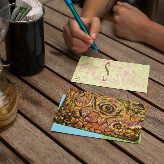 金属フローラ№ 3はがきテンプレート ポストカード