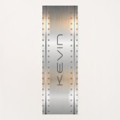 金属ブラシ仕上げアルミニウム幾何学的デザイン ヨガマット (正面)