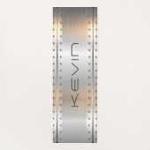 金属ブラシ仕上げアルミニウム幾何学的デザイン ヨガマット (裏面)