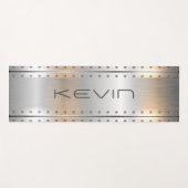 金属ブラシ仕上げアルミニウム幾何学的デザイン ヨガマット (正面(横))