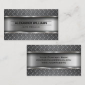 金属ブラシ仕上げ工業用ダイヤモンドメッキ鋼 名刺 (正面/裏面)