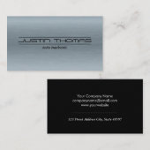 金属ブラシ仕上げ工業用背景 名刺 (正面/裏面)