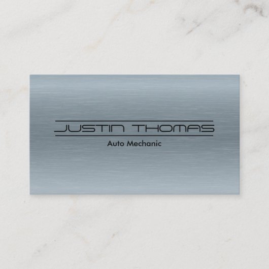 金属ブラシ仕上げ工業用背景 名刺 (正面)