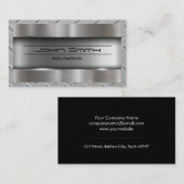 金属ブラシ仕上げ工業 | スチール縁ど 名刺 (正面/裏面)