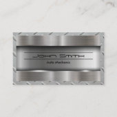 金属ブラシ仕上げ工業 | スチール縁ど 名刺 (正面)