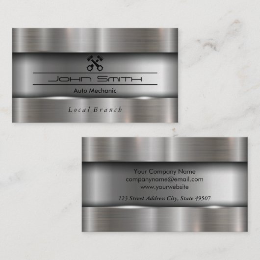 金属ブラシ仕上げ工業 名刺 (正面/裏面)