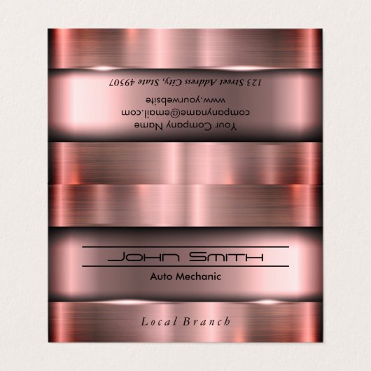 金属ブラシ仕上げ工業 名刺 (外部フラット)