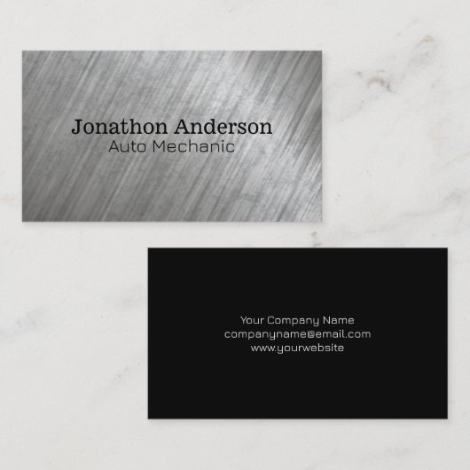 金属ブラシ仕上げ工業 名刺 (正面/裏面)