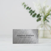 金属ブラシ仕上げ工業 名刺 (スタンド正面)