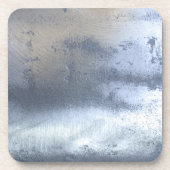 金属ブラシ仕上げ鋼工業コルクコースター コースター (正面)