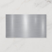 金属ブラシ仕上げ鋼製アルミニウムスタイル追加QRコード 名刺 (裏面)