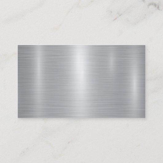 金属ブラシ仕上げ鋼製アルミニウムスタイル追加QRコード 名刺 (裏面)