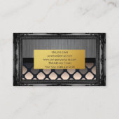 金属ブラシ仕上げ | ゴールドアンティークボーダー 名刺 (裏面)