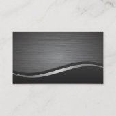 金属ブラシ付き波の背景 |ピラーアイコン 名刺 (裏面)