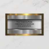 金属ブラシ |アルミニウム金ゴールド 名刺 (裏面)