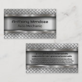 金属ブラシ |ダイヤモンド鋼プレート 名刺 (正面/裏面)