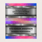 金属ブラシ |テクスチカラフルャの背景 名刺 (外部フラット)