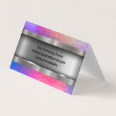 金属ブラシ |テクスチカラフルャの背景 名刺 (裏面)