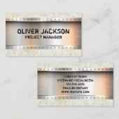 金属ブラシ | リベット | テクスグランジチャ 名刺 (正面/裏面)