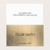 金属ブラシ |個人シェフ 名刺 (外部フラット)