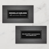 金属ブラシ 名刺 (正面/裏面)