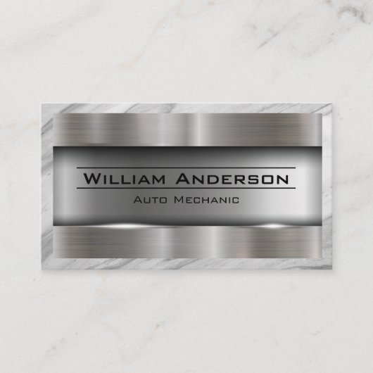 金属ブラシ |大理石縁ど 名刺 (正面)