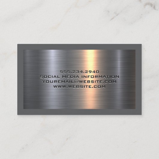 金属ブラシ | 建築車 名刺 (裏面)