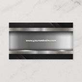 金属ブラシ |黒いトリムパネル 名刺 (裏面)