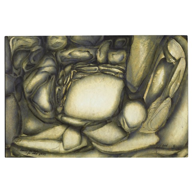 金属プリント- E.J.金ゴールド-体の経験が不足 メタルプリント (正面)