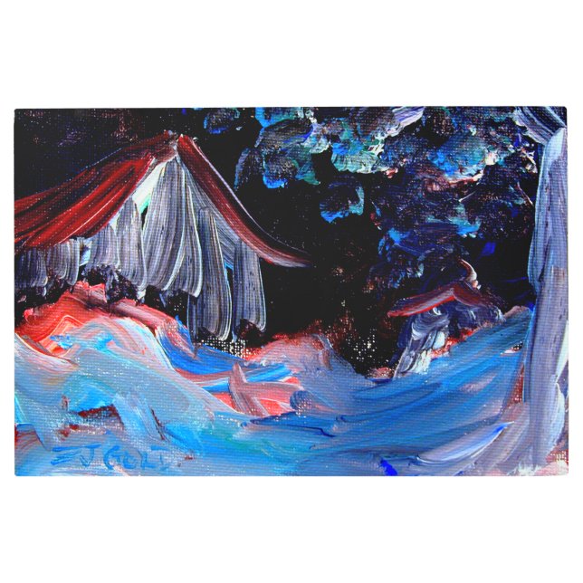 金属プリント- E.J.金ゴールド – 国の風景 メタルプリント (正面)