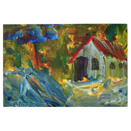 金属プリント- E.J.金ゴールド – 国の風景 メタルプリント