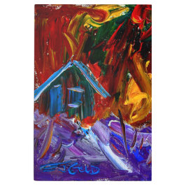 金属プリント- E.J.金ゴールド – 国の風景 メタルプリント