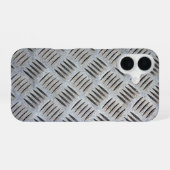 金属プレートテクスチャ iPhone 16ケース (裏面横)